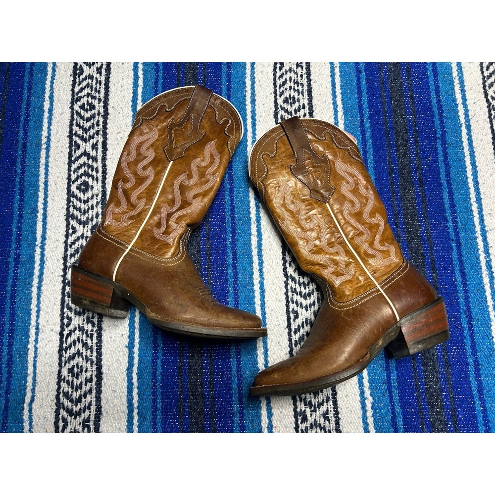 ARIAT Crossfire Caliente Weathered Brown Leather Boots Women's Sz 5.5B